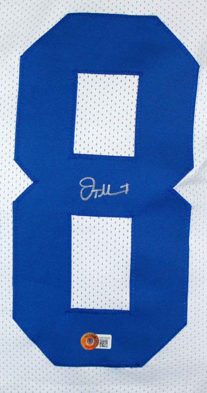 Jalen Tolbert Autographed White Pro Style Jersey-Beckett W Hologram *Silver