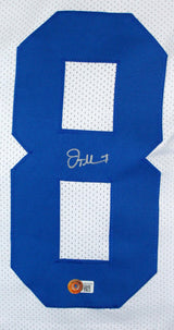 Jalen Tolbert Autographed White Pro Style Jersey-Beckett W Hologram *Silver