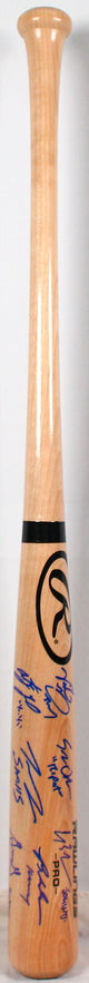 The Sandlot Signed Blonde Rawlings Pro Baseball Bat (7 Actors)-Beckett W Holo