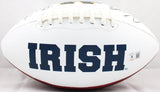 Chase Claypool Signed Notre Dame Logo Football w/Play Like a Champ-Beckett WHolo