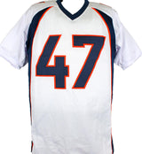 John Lynch Autographed White Pro Style Jersey- Beckett W Hologram *Silver