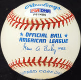 Bob Dillinger Autographed Official AL Baseball St. Louis Browns, Pittsburgh Pirates "Lifetime .306 Average" PSA/DNA #F61480