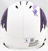 Kyle Hamilton Signed Baltimore Ravens Lunar Speed Mini Helmet-Beckett W Hologram