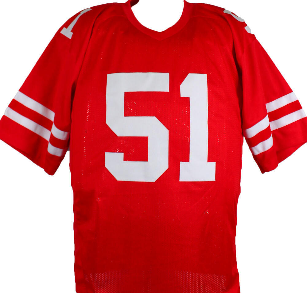 Randy Cross Autographed Red Pro Style Jersey-Beckett Hologram *Black