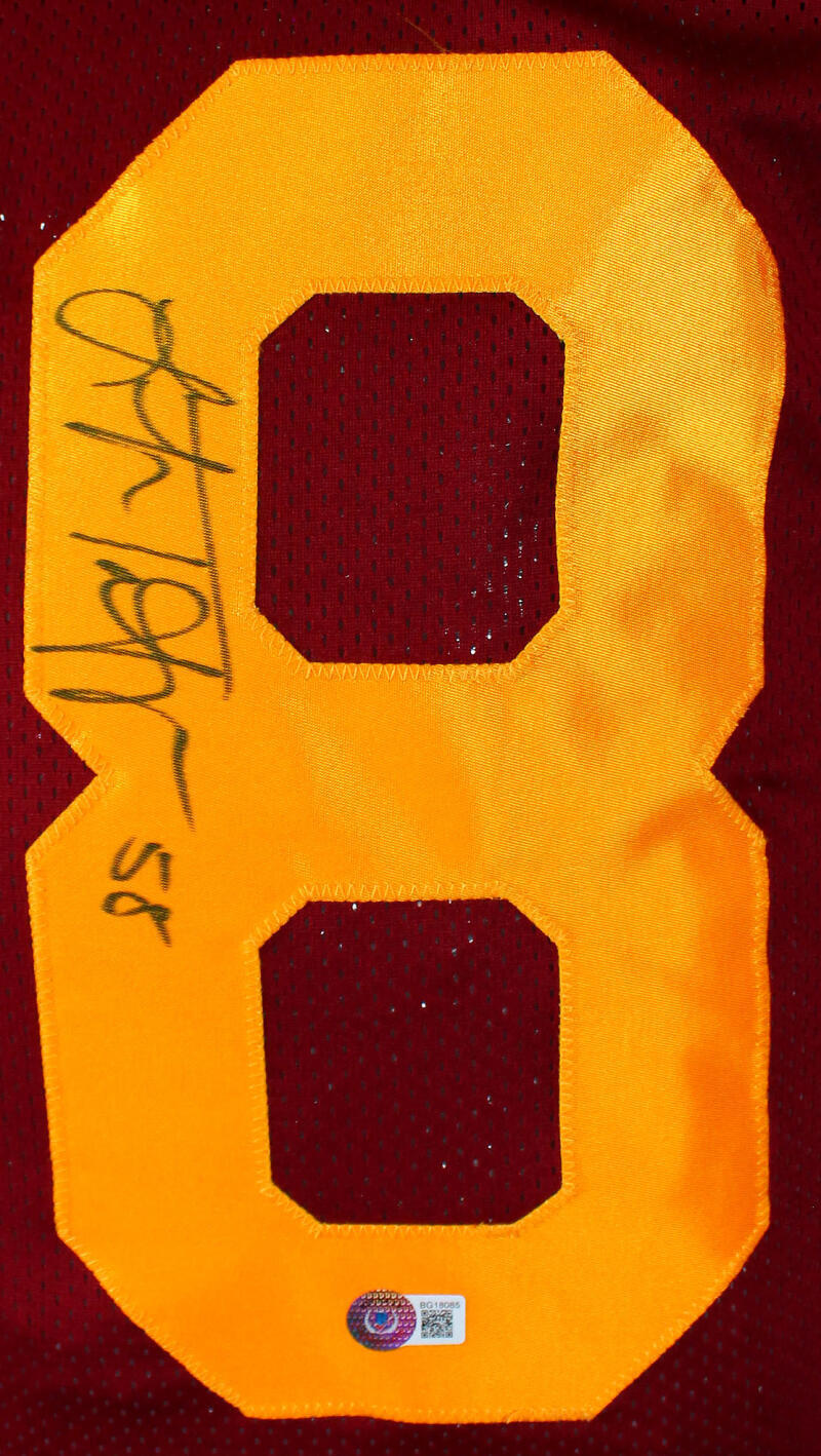 Lofa Tatupu Autographed Maroon College Style Jersey- Beckett Hologram *Black