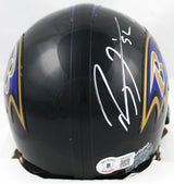 Ed Reed Ray Lewis Autographed Baltimore Ravens Mini Helmet-Beckett W Hologram