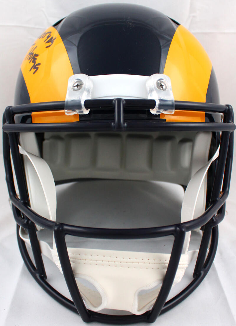 Eric Dickerson Signed F/S LA Rams 81-99 Speed Helmet w/HOF, Yds.-Beckett W Holo
