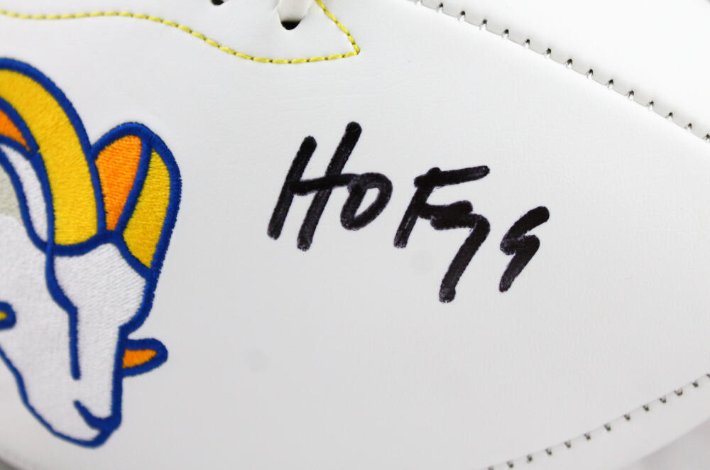 Eric Dickerson Autographed Los Angeles Rams Logo Football w/ HOF-Beckett W Holo