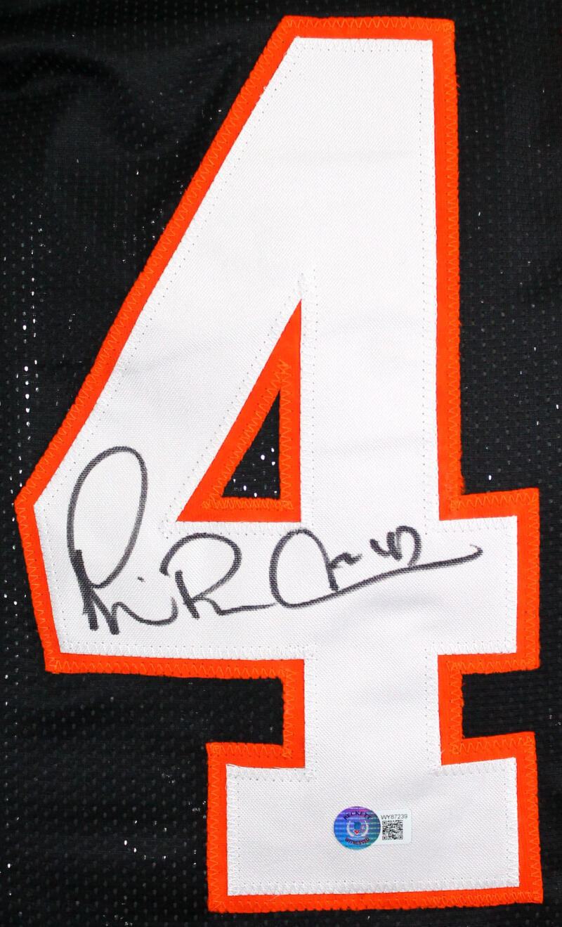 Michael Irvin Autographed Black College Style Jersey- Beckett W Hologram *Black