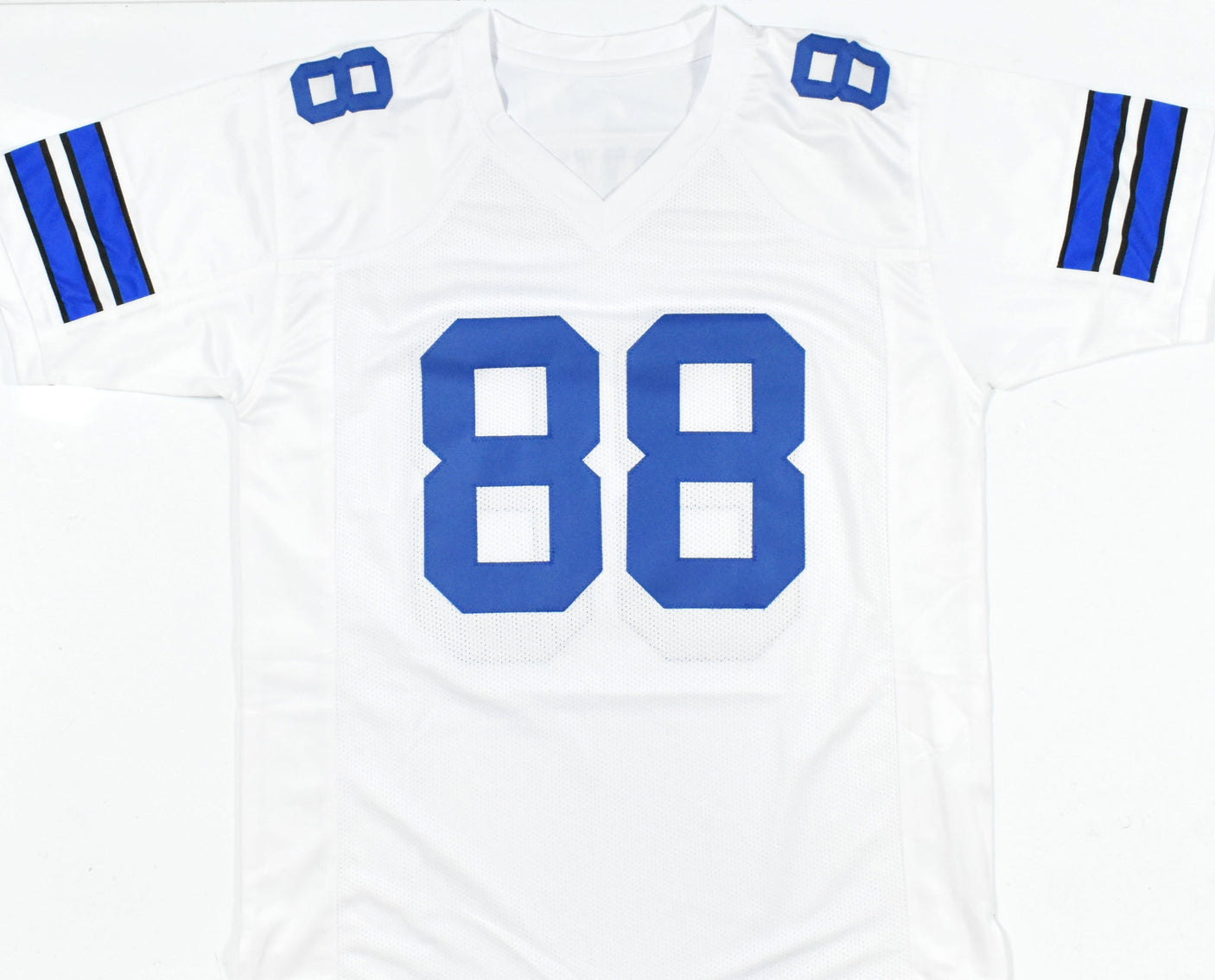 Michael Irvin Autographed White Pro Style Jersey *L8-Beckett W Hologram *Silver