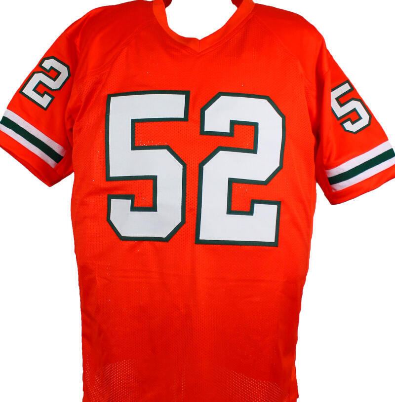 Ray Lewis Autographed Orange College Style Jersey-Beckett W Hologram *Black