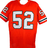 Ray Lewis Autographed Orange College Style Jersey-Beckett W Hologram *Black