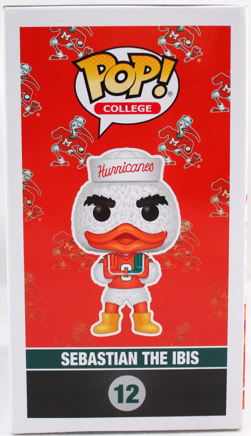 Ray Lewis Autographed Miami Hurricanes Funko Pop Figurine #12- Beckett W Holo