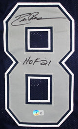Drew Pearson Autographed Blue Pro Style STAT Jersey w/HOF-Beckett W Hologram