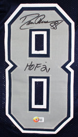 Drew Pearson Autographed Blue Pro Style Jersey w/ HOF *TM- Beckett W Hologram