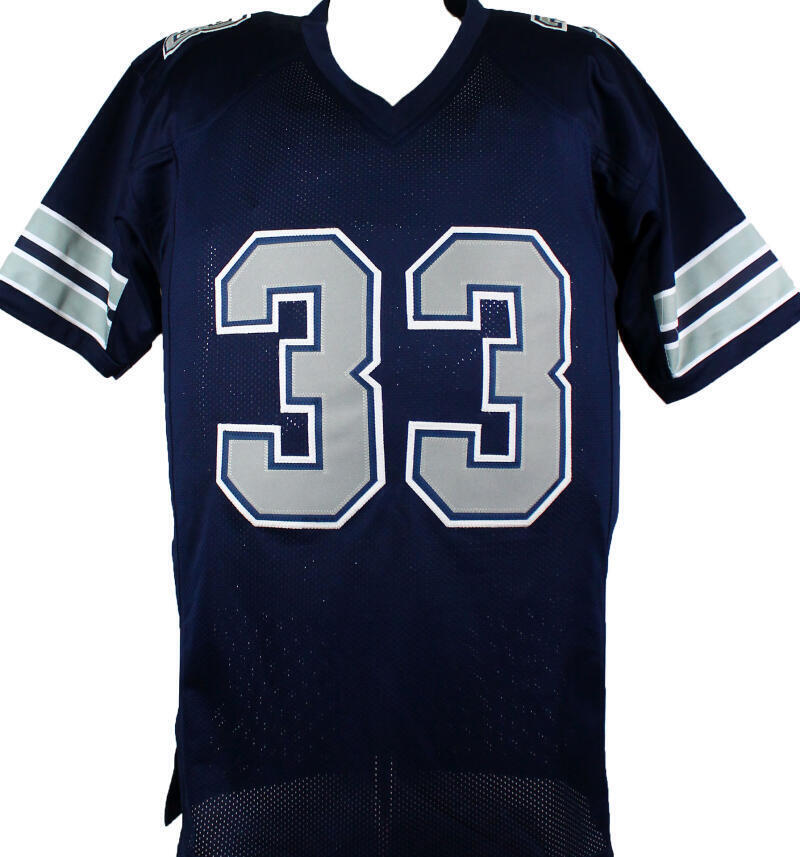 Tony Dorsett Autographed Blue/Grey Pro Style Jersey- Beckett W Hologram *Black