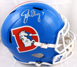 John Elway Autographed Denver Broncos F/S 75-96 TB Speed Helmet-Beckett W Holo