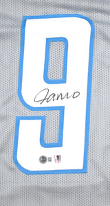 Jameson Williams Autographed Grey Pro Style Jersey- Beckett W Hologram *Black