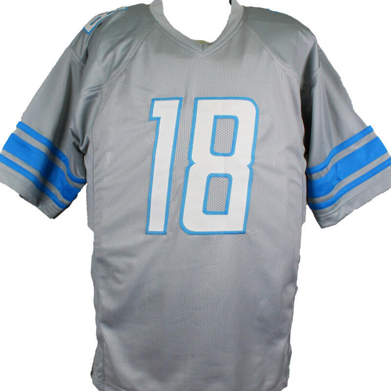 Jameson Williams Autographed Grey Pro Style Jersey #18- Beckett W Hologram