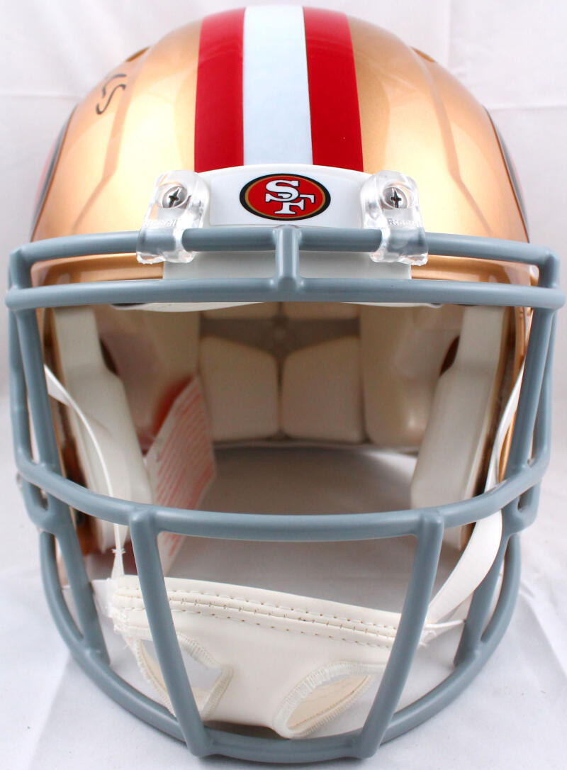 Elijah Mitchell Autographed 49ers F/S Speed Authentic Helmet-Beckett W Hologram