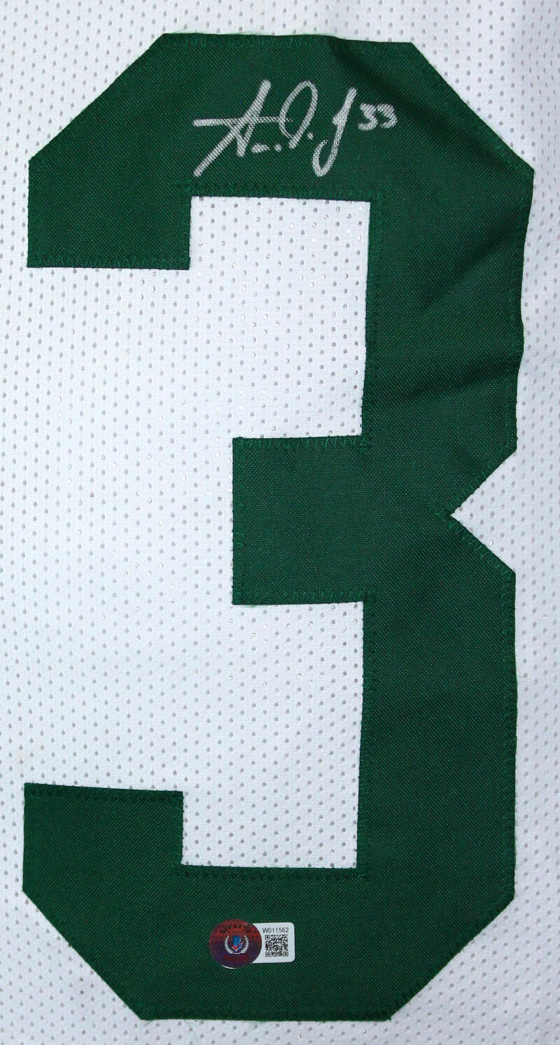 Aaron Jones Autographed White Pro Style Jersey-Beckett W Hologram *Silver