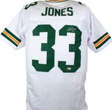 Aaron Jones Autographed White Pro Style Jersey-Beckett W Hologram *Silver