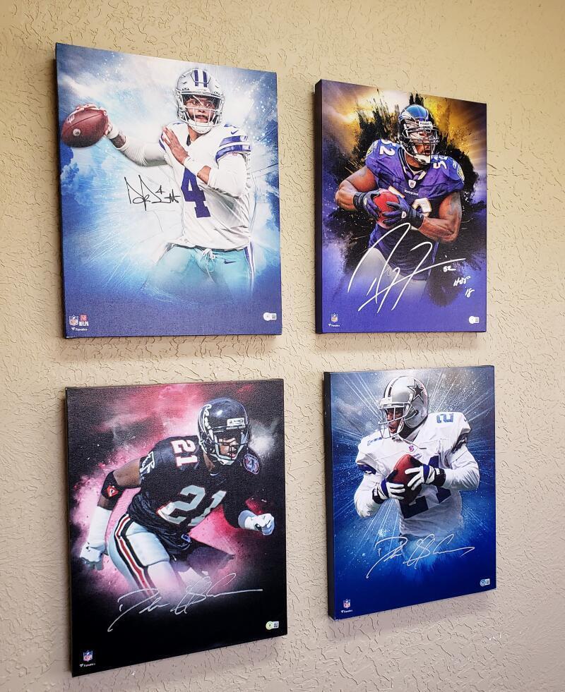 T.J. Watt Autographed Steelers Framed 16x20 Stretched Canvas-Beckett W Hologram