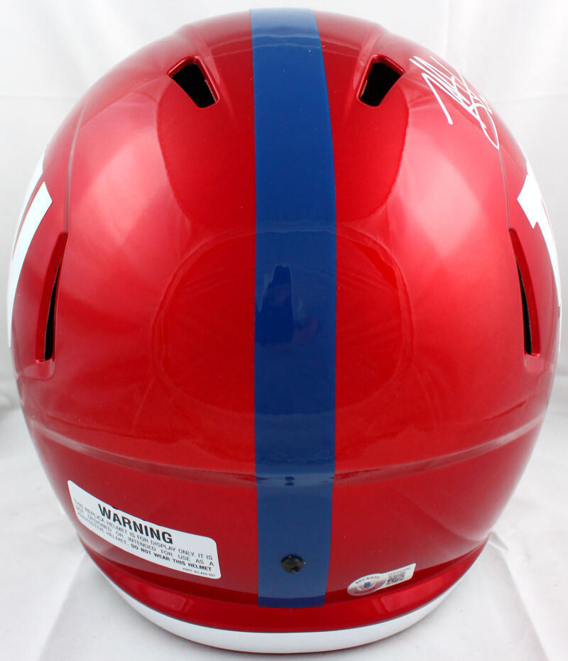 Michael Strahan Signed Giants F/S Flash Speed Helmet w/HOF-Beckett W Hologram