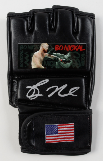 Bo Nickal Signed MMA Custom USA Glove - Beckett
