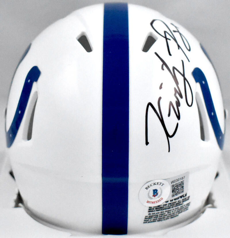 Kwity Paye Autographed Colts Speed Mini Helmet -Beckett W Hologram *Black