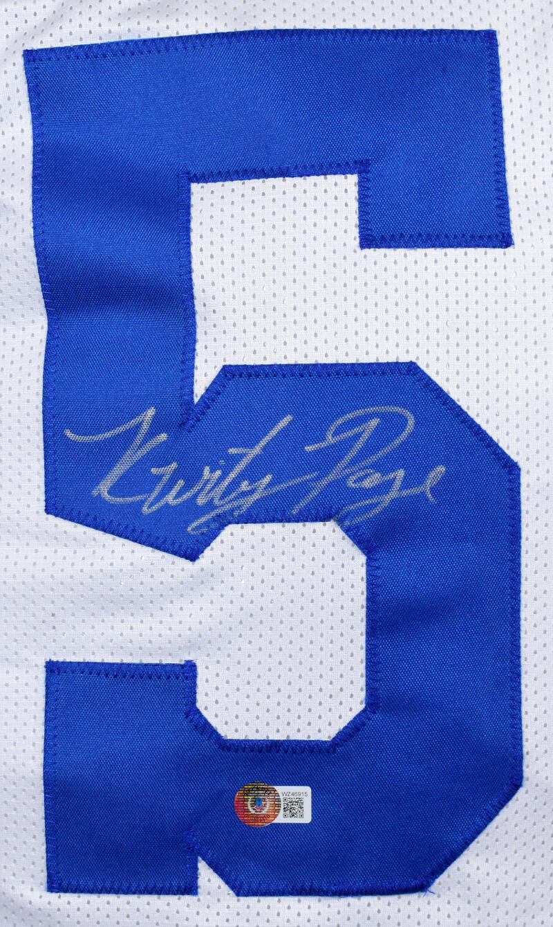 Kwity Paye Autographed White Pro Style Jersey *Full Name- Beckett W Hologram