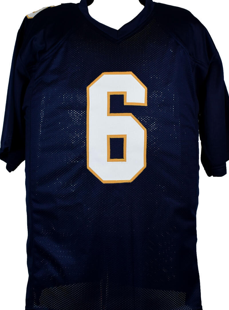 Jeremiah Owusu-Koramoah Signed Blue College Style Jersey w/2 Insc.-BeckettW Holo