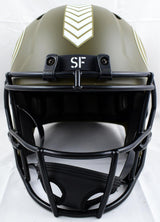 Deion Sanders Signed 49ers F/S Salute to Service Speed Helmet-Beckett W Hologram