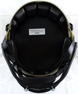 Deion Sanders Signed 49ers F/S Salute to Service Speed Helmet-BeckettW Holo *Red