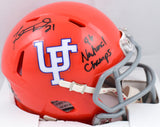 Fred Taylor Autographed Gators Throwback Speed Mini Helmet-Beckett W Holo*Black
