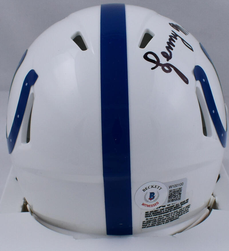 Lenny Moore Autographed Baltimore Colts Speed Mini Helmet W/HOF-Beckett W Holo