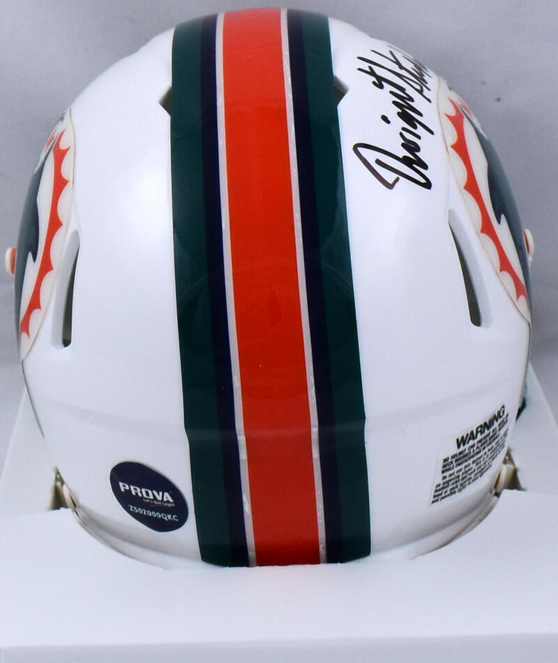Dwight Stephenson Signed Miami Dolphins 97-12 Speed Mini Helmet w/ HOF- Prova