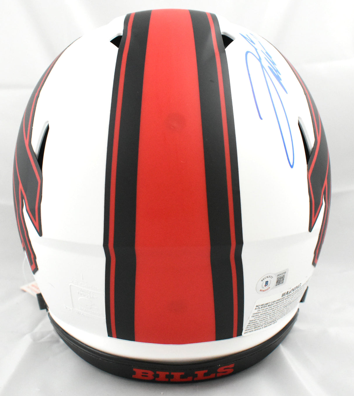 Josh Allen Autographed Bills F/S Eclipse Speed Authentic Helmet- Beckett W