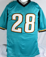Fred Taylor Autographed Teal Pro Style Jersey- Beckett W Hologram *Black