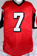 Michael Vick Autographed Red Pro Style Jersey - Beckett W Hologram *Black