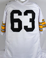 Dermontti Dawson Autographed White Pro Style Jersey w/HOF - Beckett W Hologram