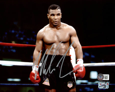 Mike Tyson Autographed Framed 8x10 Photo Beckett BAS Stock #233868