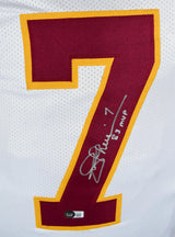 Joe Theismann Autographed White Pro Style Jersey w/83 MVP-Beckett W Hologram