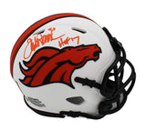 Terrell Davis Autographed/Inscribed "HOF 17" Denver Broncos Speed Lunar Eclipose Mini Helmet Radtke