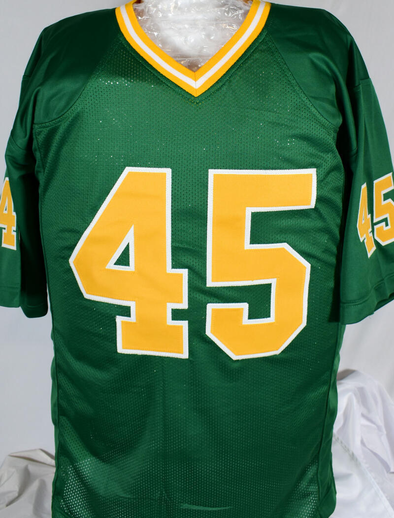 Rudy Ruettiger Signed Green College Style Jersey w/Play Like a Champ- BAW Holo