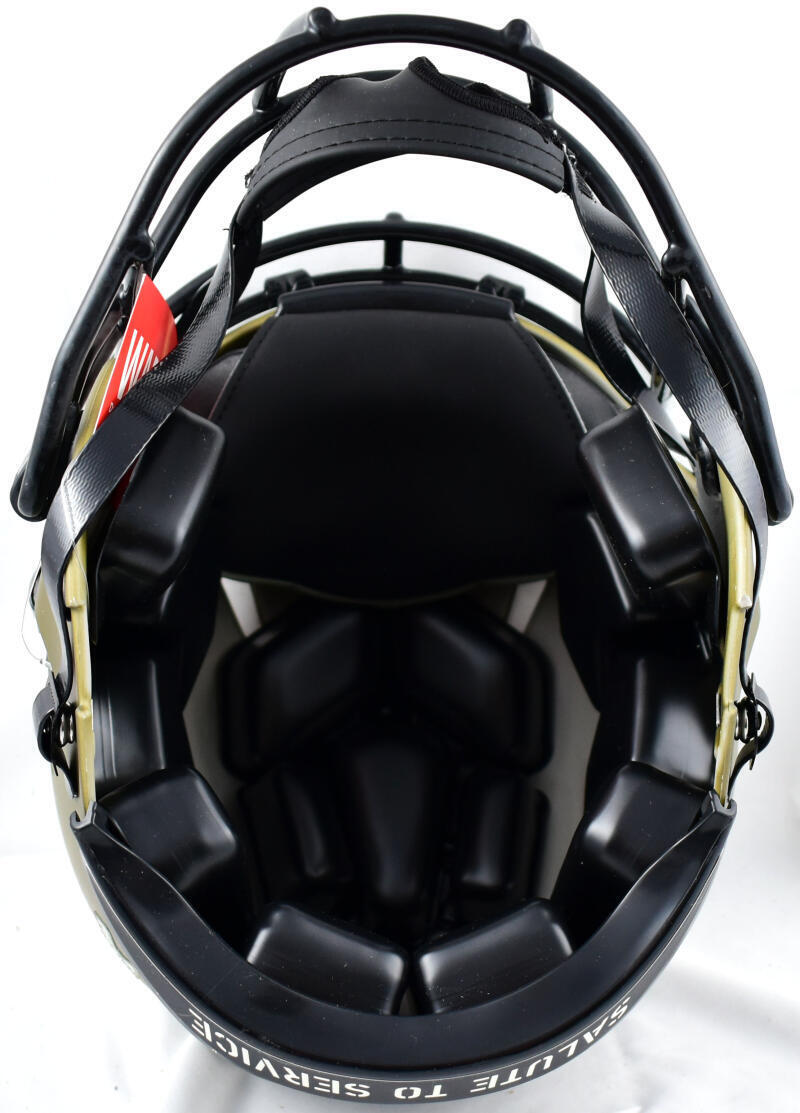 A.J. Brown Signed Eagles F/S Salute to Service Speed Authentic Helmet-BAW Holo