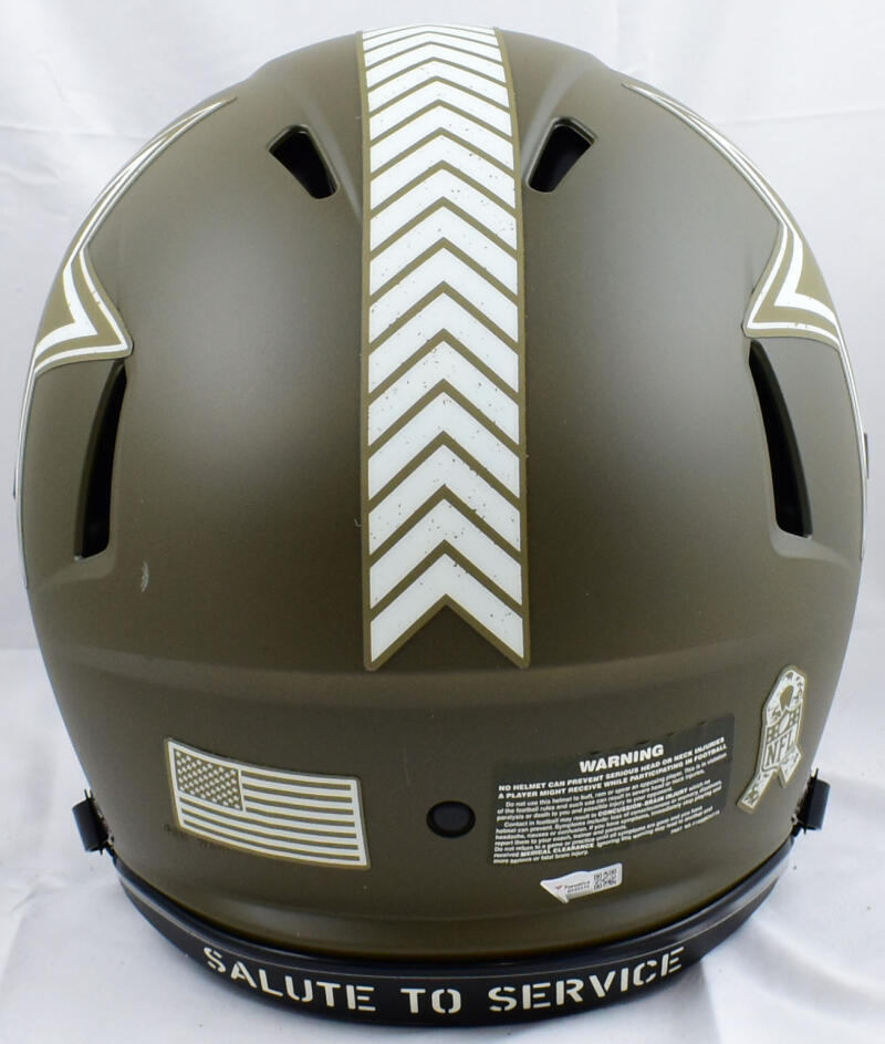 Micah Parsons Signed Cowboys F/S Salute to Service Speed Auth. Helmet- Fanatics