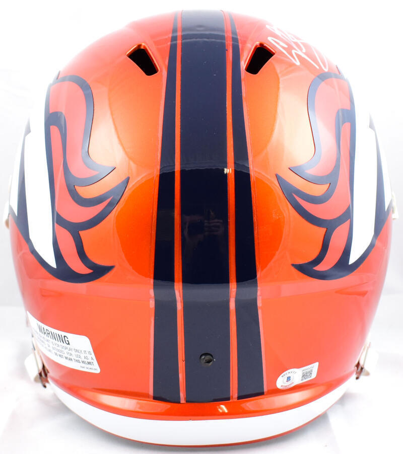 Champ Bailey Autographed Denver Broncos F/S Flash Speed Helmet- Beckett W Holo