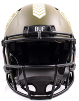 Stefon Diggs Signed Bills F/S Salute to Service Speed Auth Helmet- Beckett W
