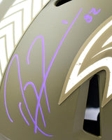 Ray Lewis Signed Ravens F/S Salute to Service Speed Auth Helmet w/HOF- Beckett W